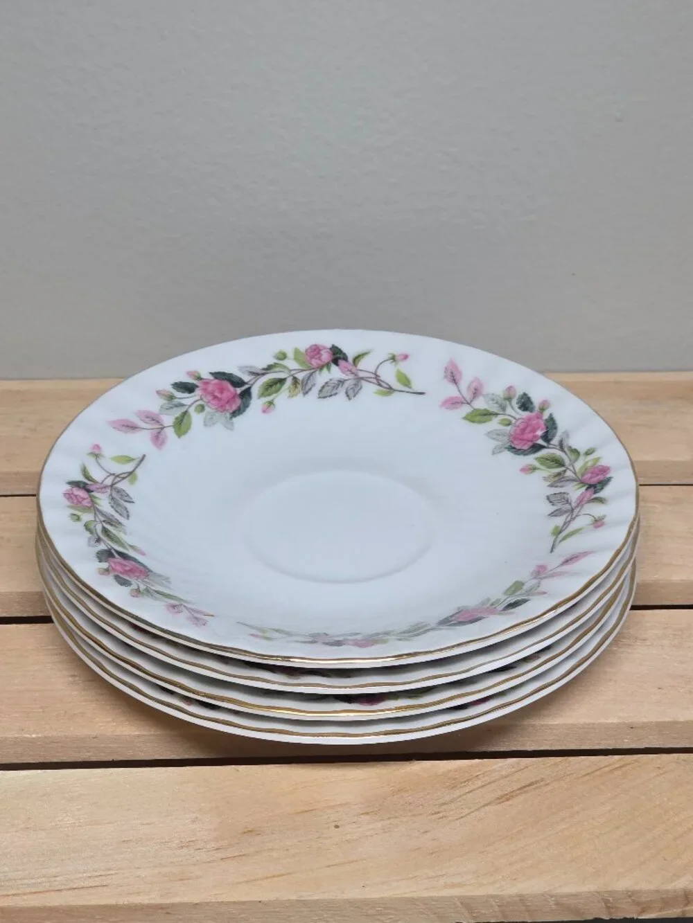 Creative Regency Rose Japan Pink Floral Tea Cup Saucers 6